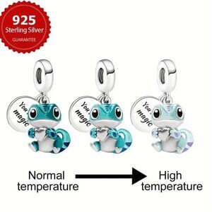 Cartoon Baby Chameleon Charm Character Bracelet NOT included